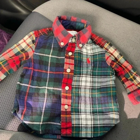 Ralph Lauren plaid tartan button down  shirt - Picture 1 of 5